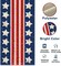 4th of July Dining Table Runner, Patriotic America Stars Stripes Burlap Kitchen Decoration, American USA Indoor Outdoor Home Decor Party Supply